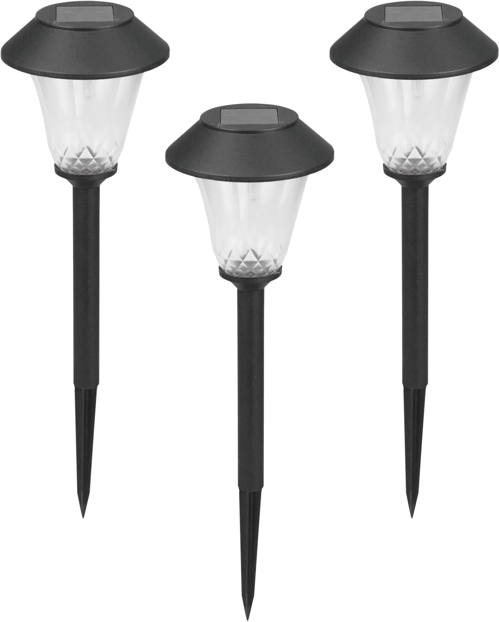 LUXFORM Solar-Gartenlampe St. Tropez 3er Set Schwarz LED - Bild 4