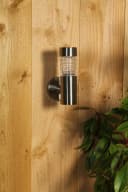 Luxform Solar-Außenwandleuchte Tacoma 2 Stück LED Edelstahl Silber Bild 1