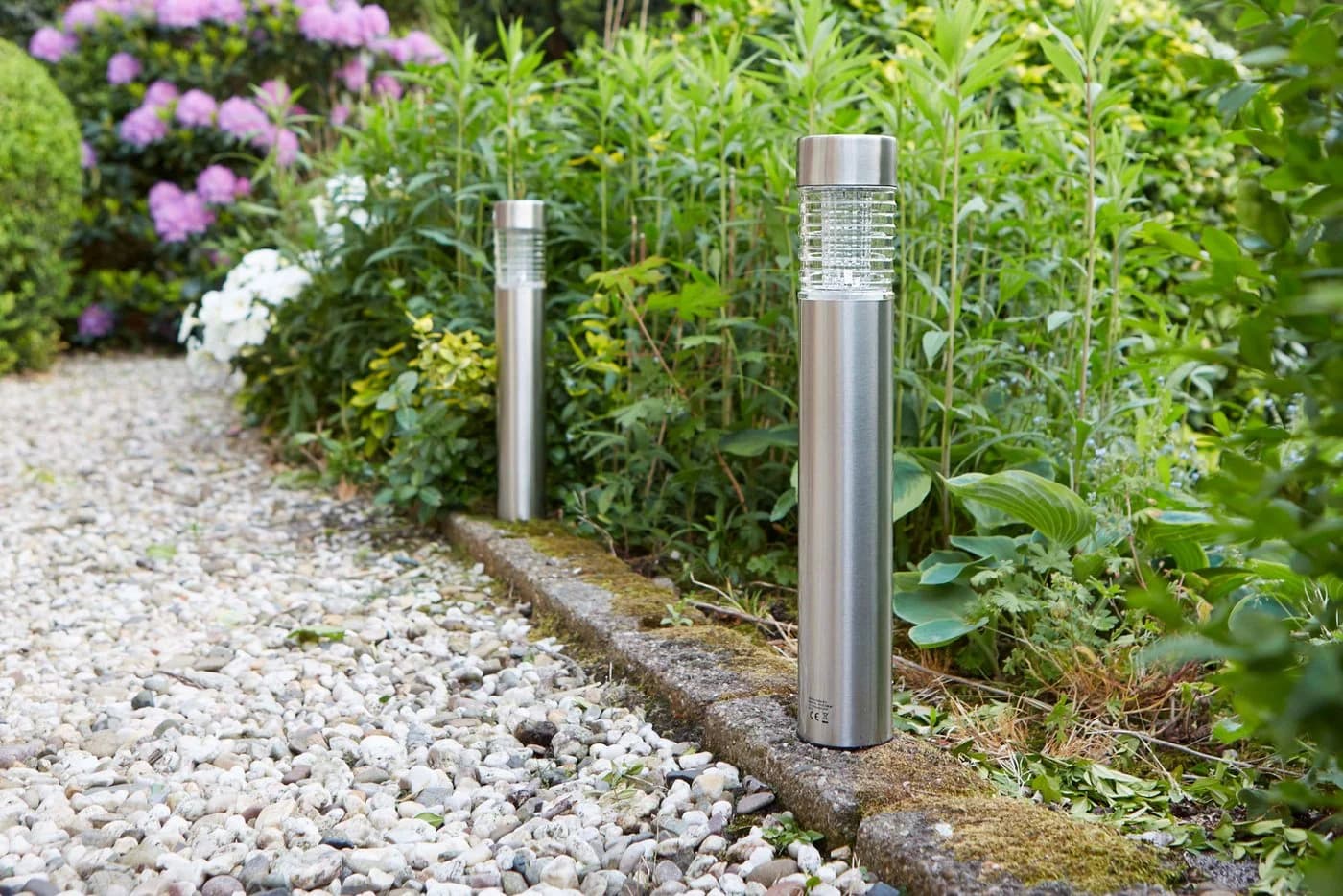 Luxform Solar-Gartenleuchte Tacoma 3er Set Edelstahl Silber