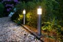 Luxform Solar-Gartenleuchte Tacoma 3er Set Edelstahl Silber Bild 3