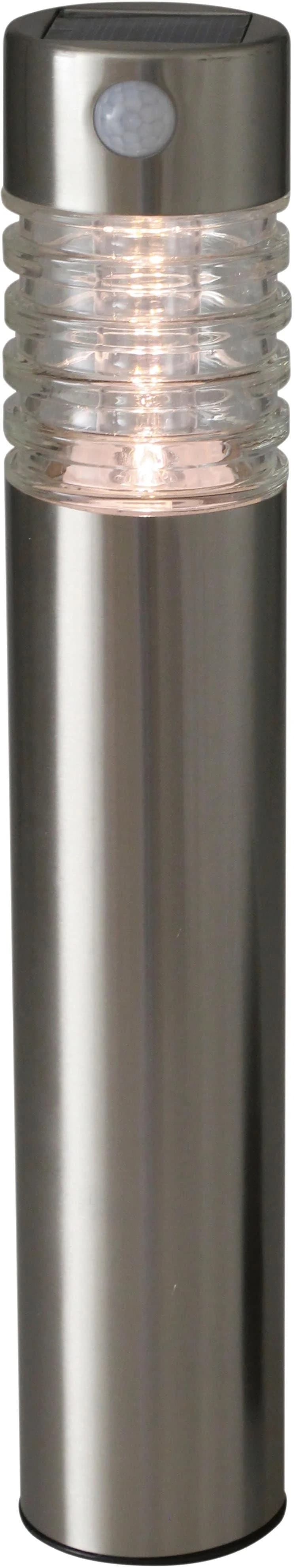 Luxform Solar-Intelligente Hybrid-Gartenlampe Arizona Edelstahl Silber