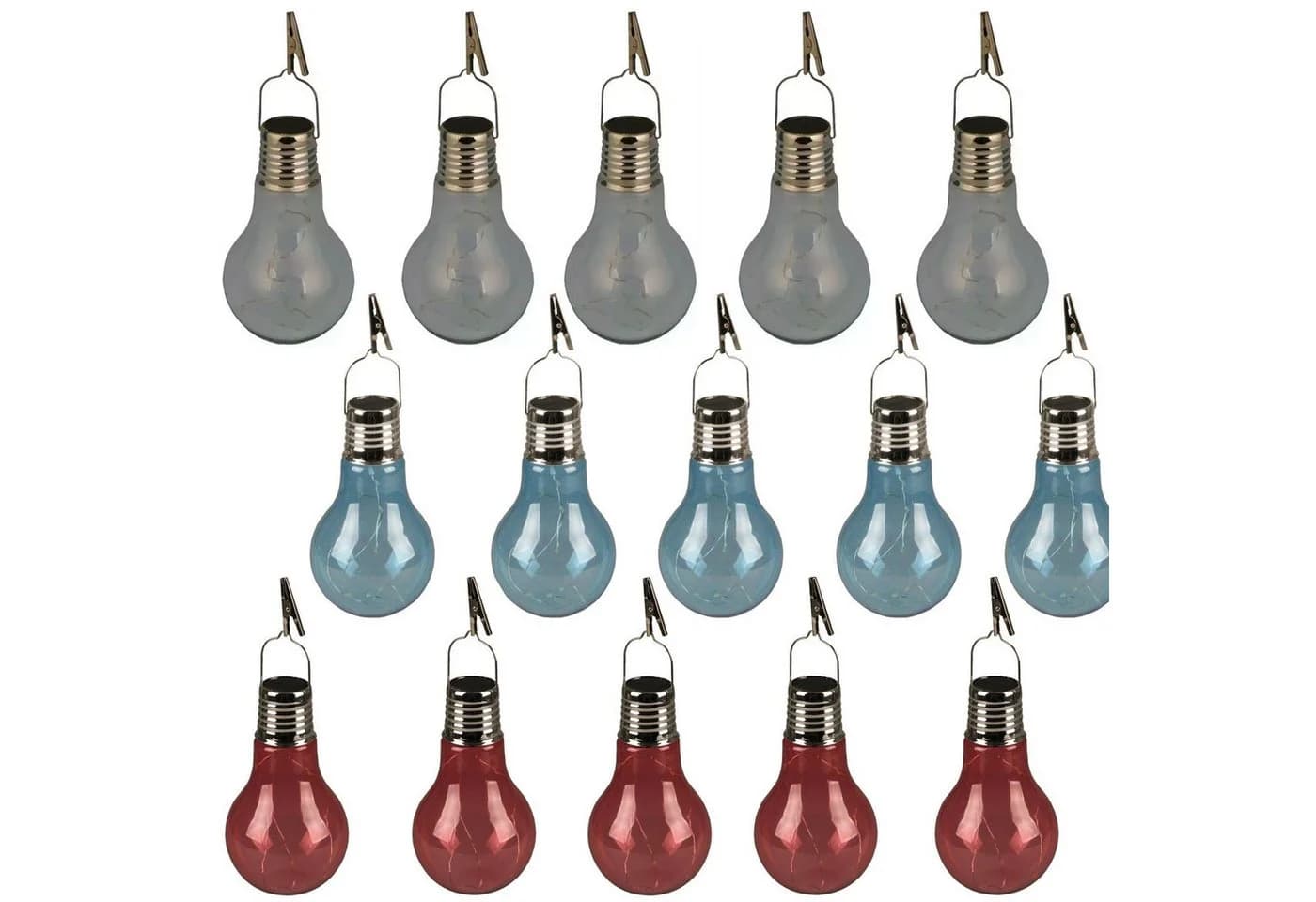Luxform LED Gartenleuchte Solar Glass Bulb Set 15 Stück