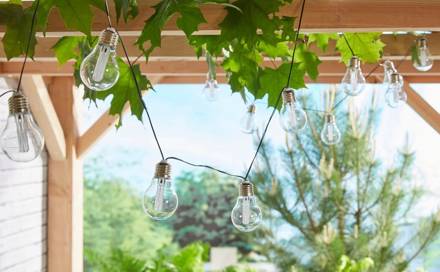 LUXFORM Solar-Lichterkette Corfu 15xLED Glas transparent