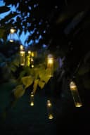 LED-Lichterkette aus Echtglas und Solarenergie, Silber, 465 cm Bild 3
