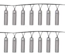 LED-Lichterkette aus Echtglas und Solarenergie, Silber, 465 cm Bild 4