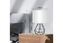 Aigostar Schreibtischlampe Weißer Stoffschirm Metallfuß E14 Schwarz Bild 1