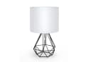 Aigostar Schreibtischlampe Weißer Stoffschirm Metallfuß E14 Schwarz Bild 2