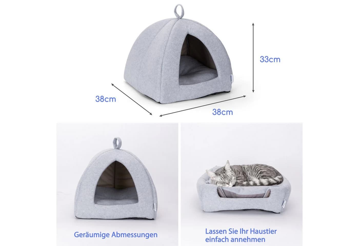 Nobleza Faltbares Katzenhaus Zwei in Eins Hund Katzenbett - Bild 3