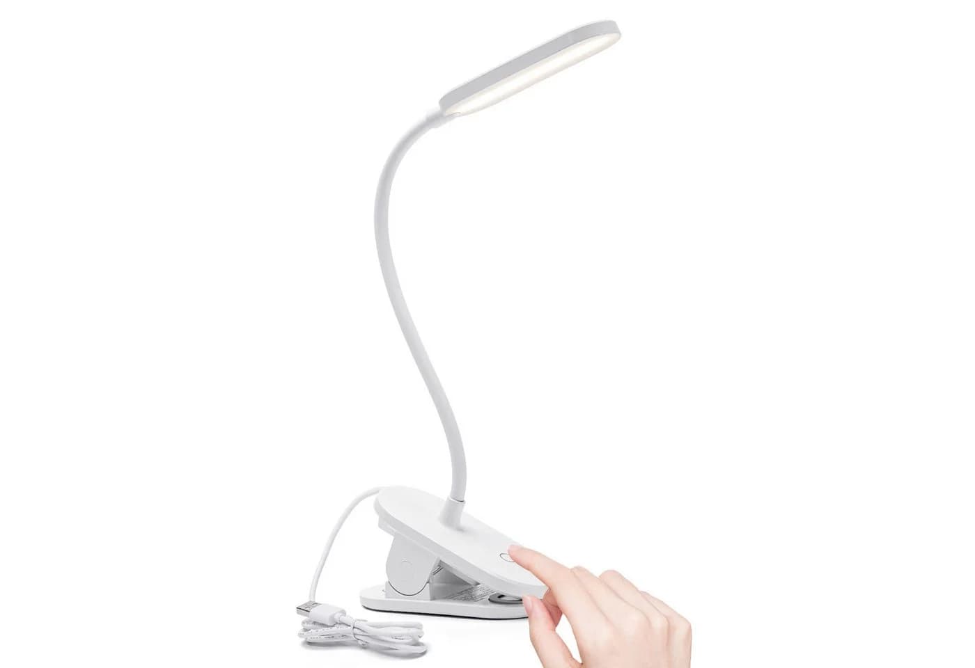 Aigostar Schreibtischlampe LED Leselampe mit 3 Helligkeitsmodi, USB-Ladekabel - Bild 4
