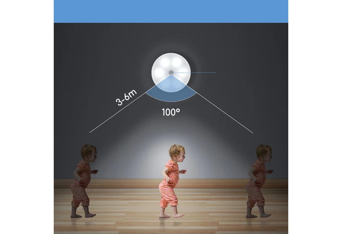 Aigostar LED Nachttischlampe 2 Stück 6500K Nachtlicht Kinder, Aufladbar USB, 0.5W Nachtlampe - Bild 3