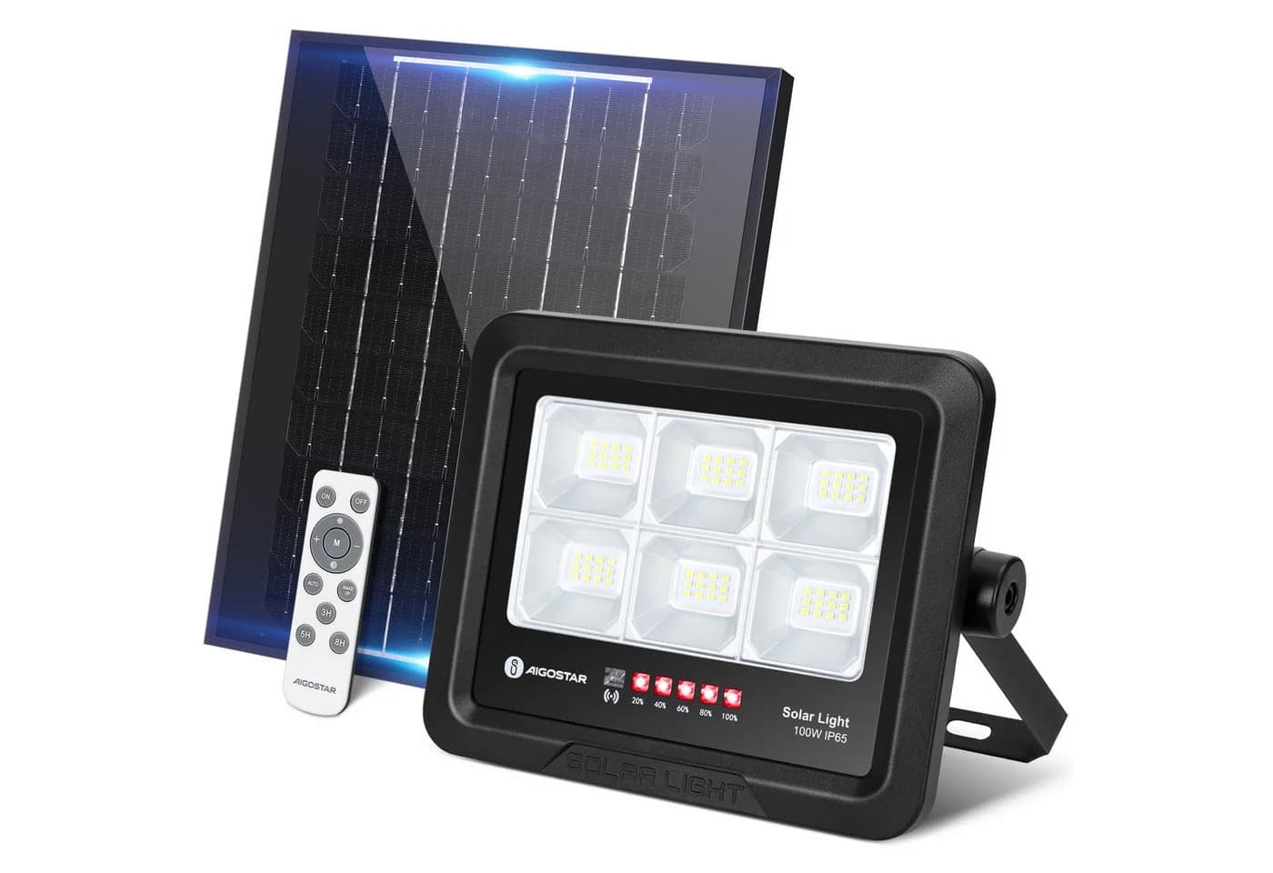Aigostar Solarstrahler Außen LED Flutlicht IP65 Fernbedienung - Bild 2