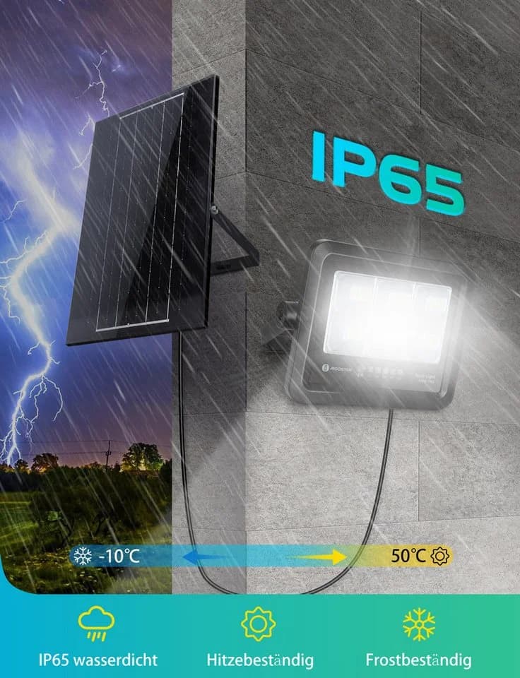 Aigostar Solarstrahler Außen LED Flutlicht IP65 Fernbedienung - Bild 3