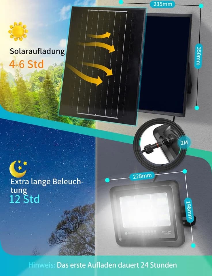 Aigostar Solarstrahler Außen LED Flutlicht IP65 Fernbedienung - Bild 4