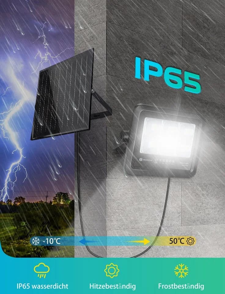 Aigostar Solarstrahler Außen IP65 LED mit Fernbedienung - Bild 3