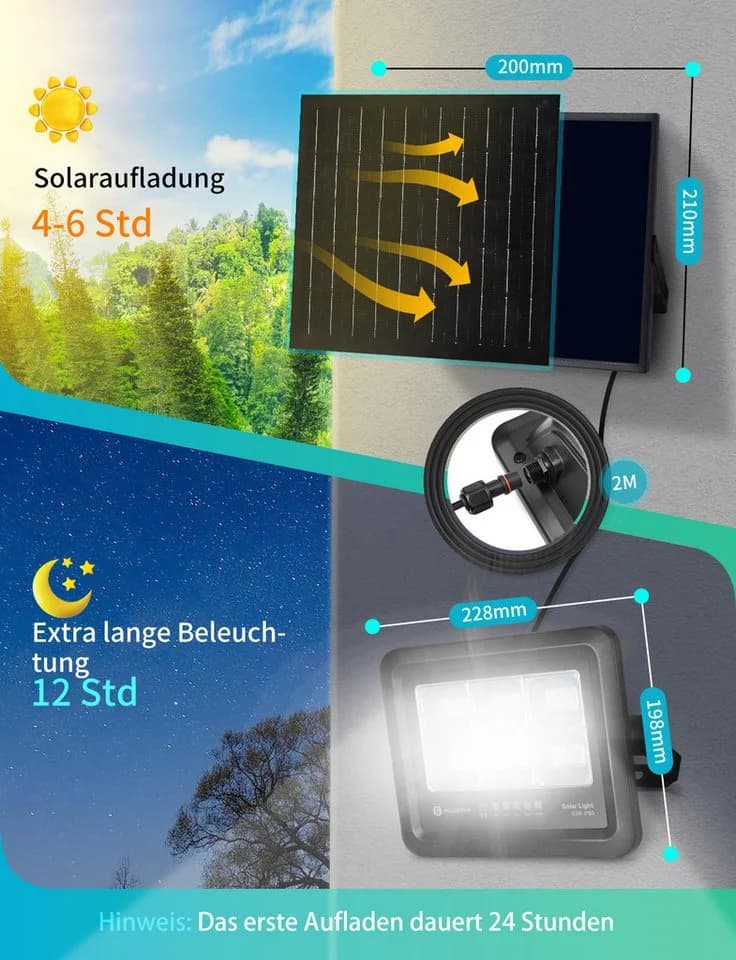 Aigostar Solarstrahler Außen IP65 LED mit Fernbedienung - Bild 4