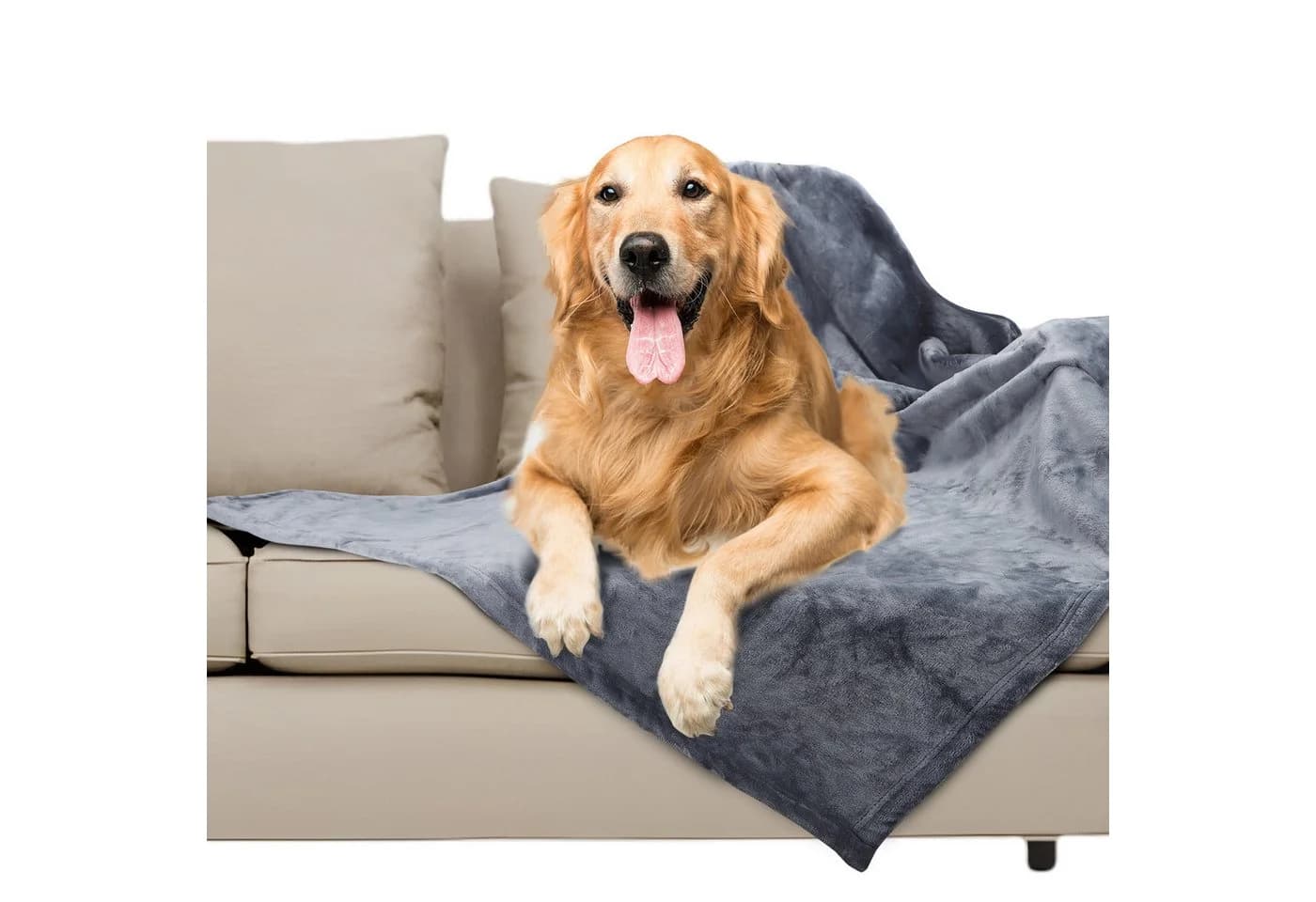 nobleza Wasserdichte Hundematte Grau Flauschig Weich Outdoor
