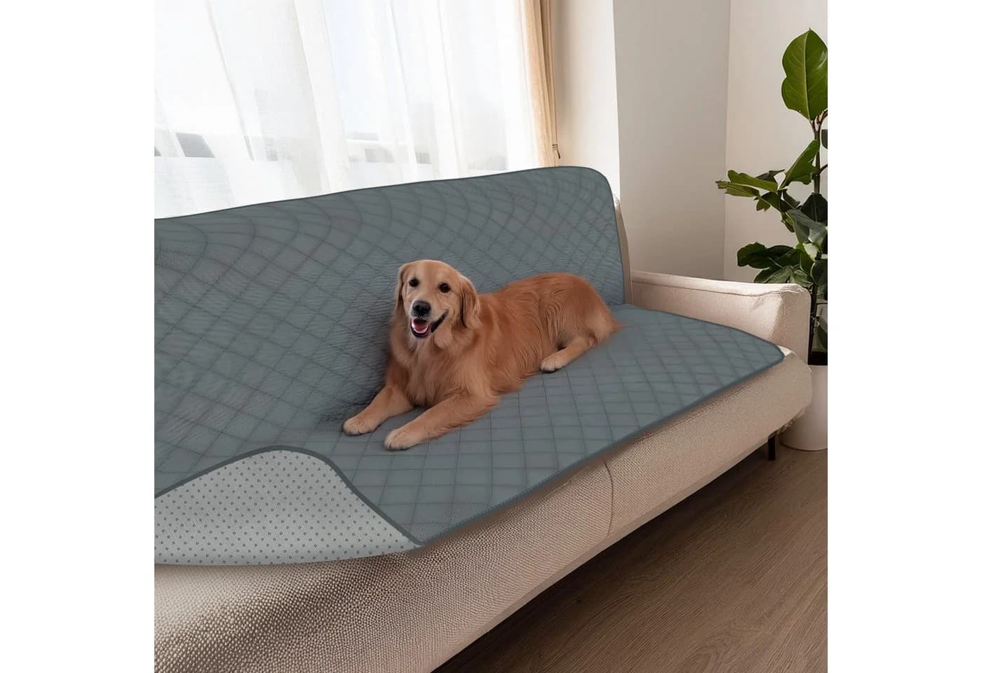 Nobleza Wasserdichte Hundematte Grau Robust Rutschfest - Bild 2