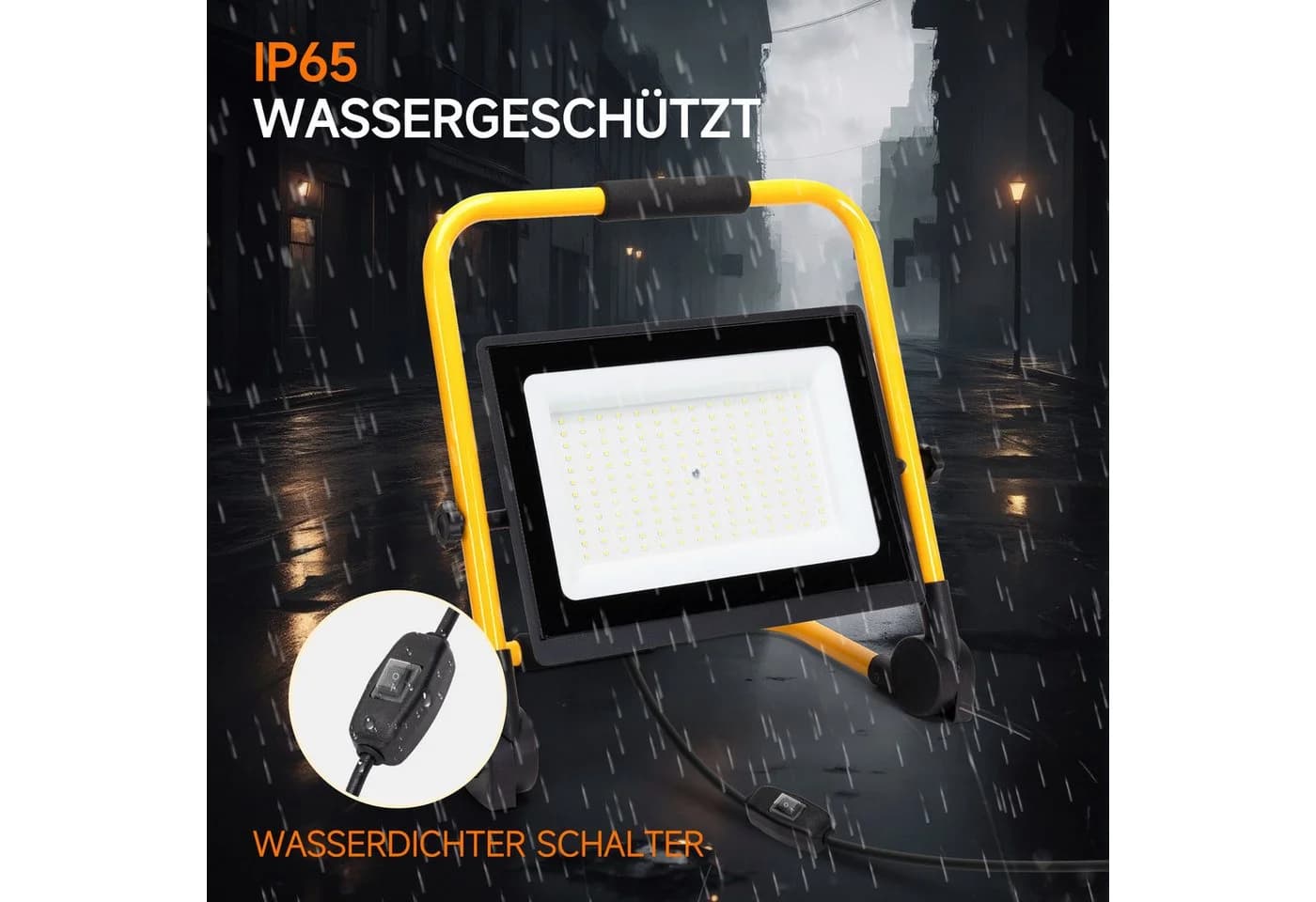 Aigostar LED Baustrahler 100W 9000LM IP65 Aluminium - Bild 5