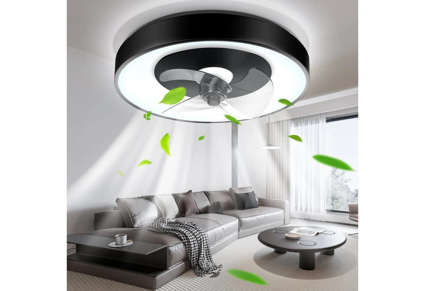 Aigostar Smart Deckenventilator mit LED 40W, Dimmbar, Schwarz - Bild 3
