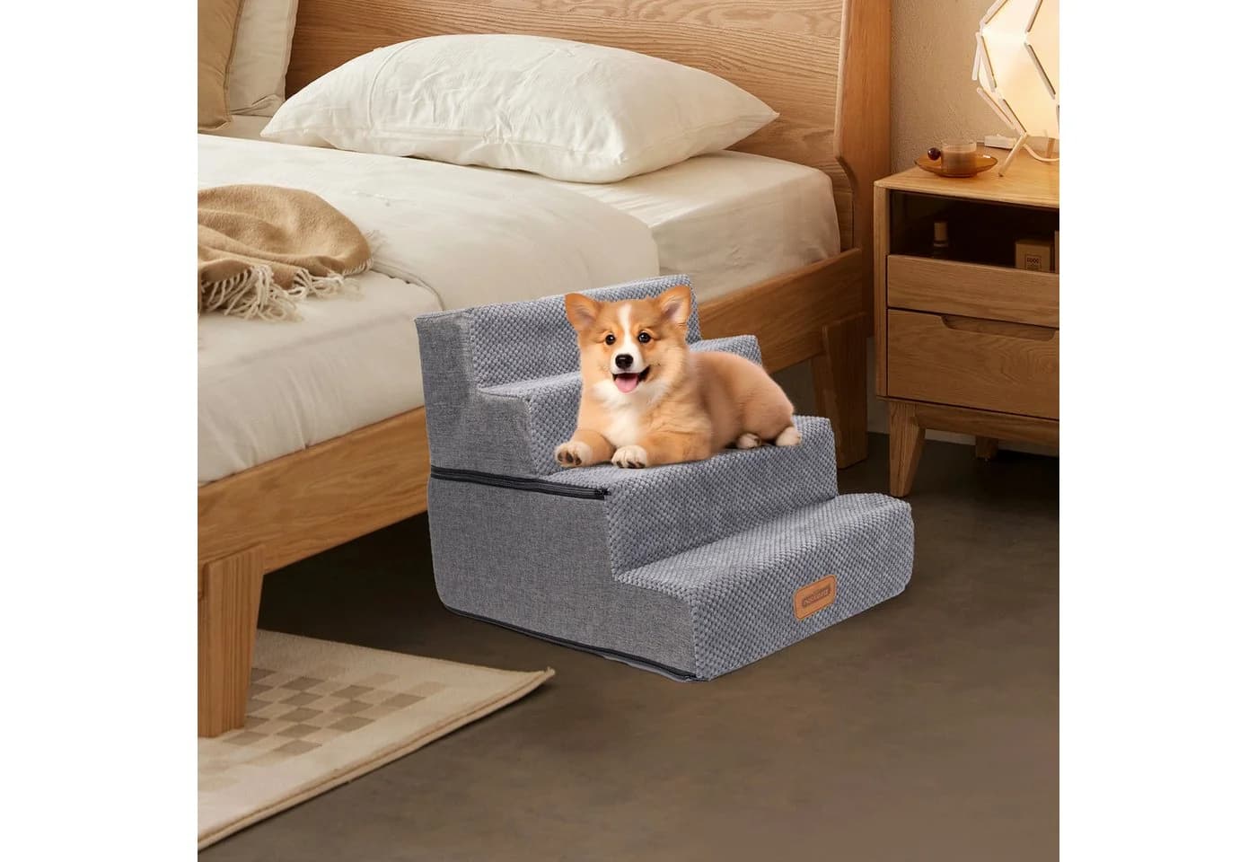 nobleza Hundetreppe für Kleine Hunde mit Fusselrolle - Bild 4