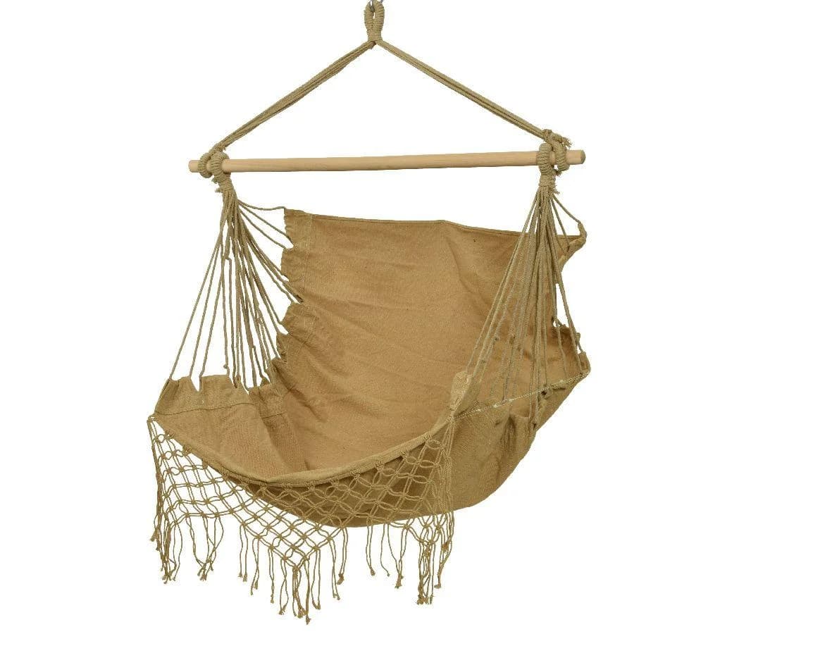 Hängestuhl Beige Polyester-Baumwolle