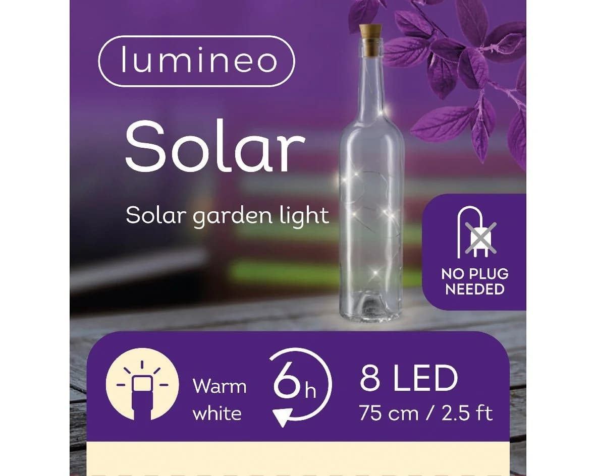 Lumineo LED Solar Flaschenlichterkette Warmweiß 75cm - Bild 3
