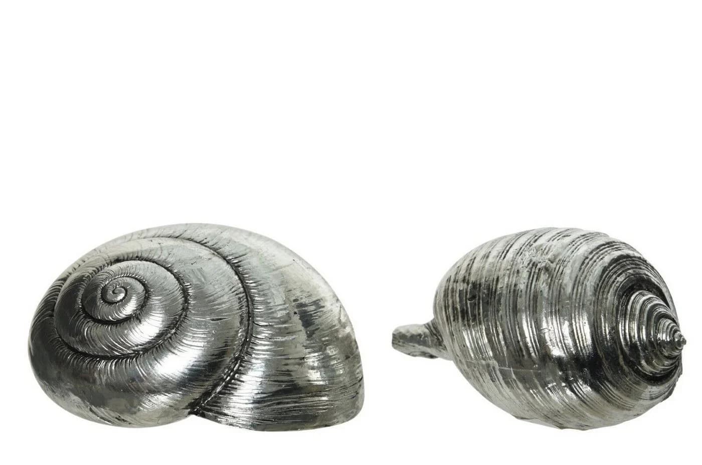 Kaemingk Dekofigur Meeresschnecke Silber Polyethylen