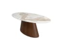 Pole to Pole Ellipse Esstisch Keramik-Marmor Oval Beige/Braun Bild 3