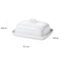 Excellent Houseware Butterdose aus Keramik Weiß Minimalistisch Bild 1