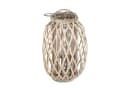ECD Germany Kerzenlaterne Rattan mit Henkel und Glaseinsatz Bild 2
