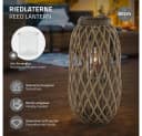 ECD Germany Rattan Kerzenlaterne mit Henkel, 60xØ30cm, Braun Bild 1
