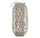 ECD Germany Rattan Kerzenlaterne mit Henkel, 60xØ30cm, Braun Bild 2