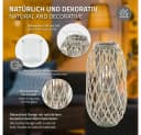ECD Germany Rattan Kerzenlaterne mit Henkel, 60xØ30cm, Braun Bild 3