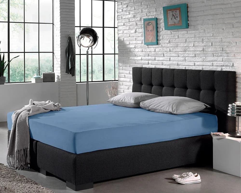 Sitheim-Europe Spannbettlaken SLEEPTIME HOTEL Baumwolle Blau - Bild 2