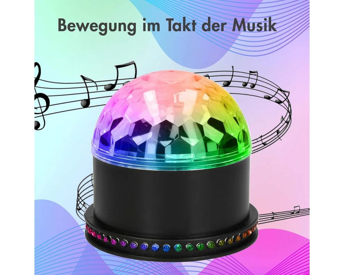 imoshion Rotierende LED-Discolampe mit Fernbedienung und Musik-Sync