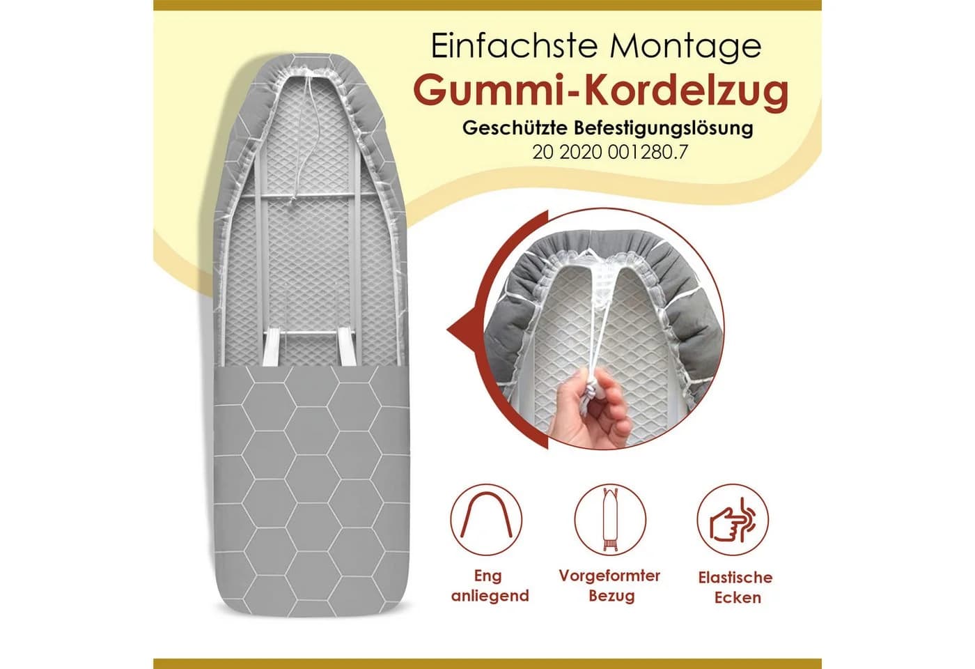 Bügelbrettbezug aus OEKOTEX100 Material, hitzebeständig und hitzereflektierend - Bild 4
