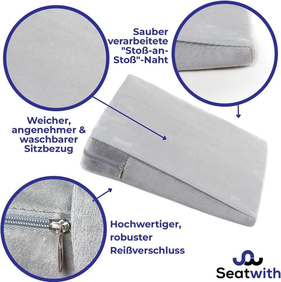 Seatwith Keilkissen - Bequemer Sitzkeil mit Tragetasche - Bild 4