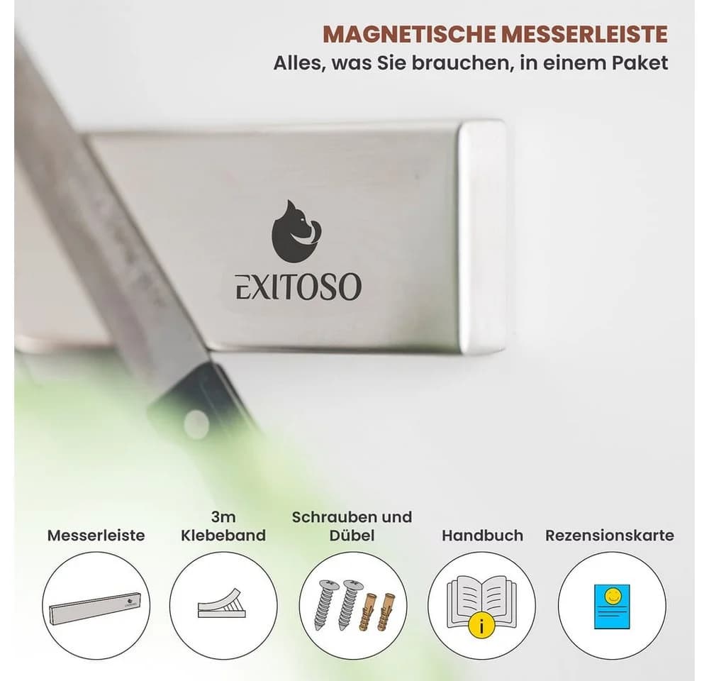 Exitoso Hängeaufbewahrung 40 Edelstahl Magnetleiste Silber - Bild 5