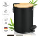 Exitoso Tretmülleimer 3L Bambus Softclose Schwarz Bild 1