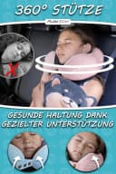 FLOWZOOM COMFY KIDS Nackenhörnchen Rosa Memory-Schaum Reisekissen Kinder Bild 1