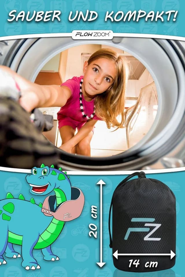 FLOWZOOM COMFY KIDS Nackenhörnchen Rosa Memory-Schaum Reisekissen Kinder - Bild 4