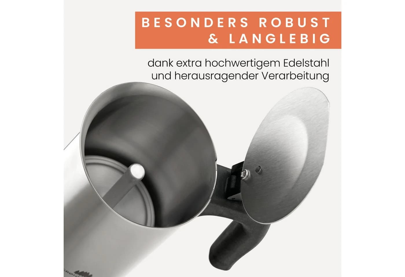 GRØNENBERG Espressokocher Edelstahl Induktion 4/6 Tassen - Bild 5