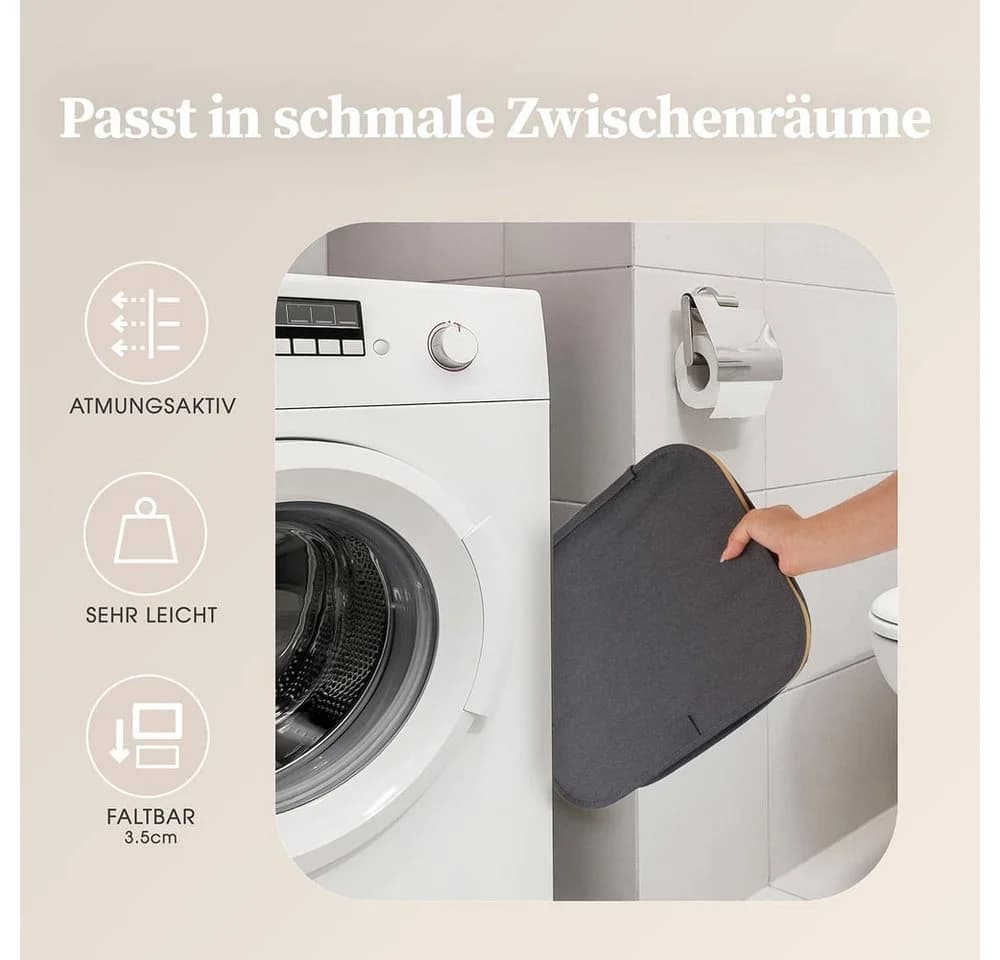 HENNEZ Wäschekorb Aufbewahrungsbox 40L mit Deckel Grau für IKEA KALLAX