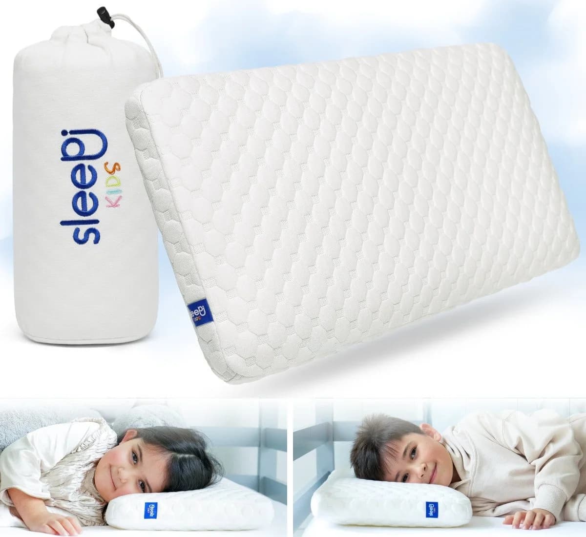 SLEEPI Nackenstützkissen Kids Comfort Kopfkissen Memory Foam Tencel - Bild 2