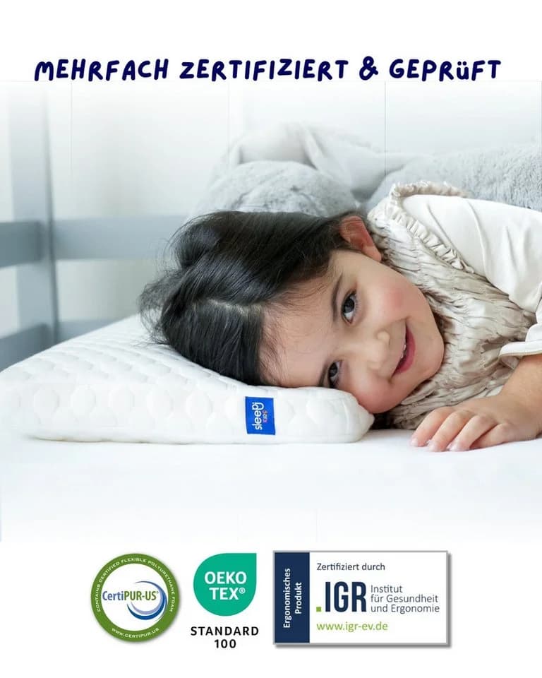SLEEPI Nackenstützkissen Kids Comfort Kopfkissen Memory Foam Tencel - Bild 3