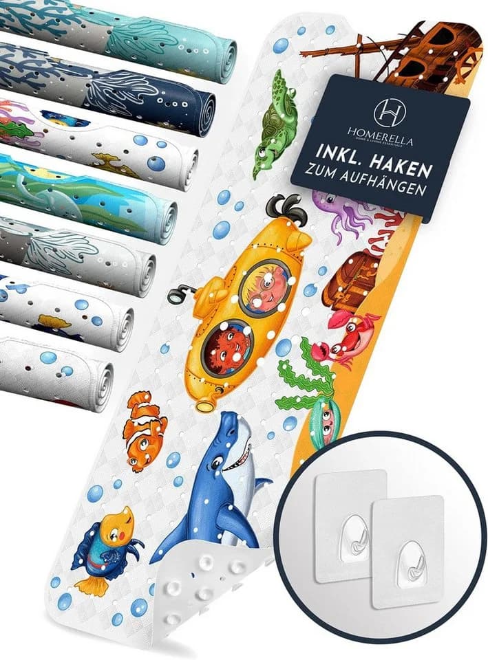 Homerella Badematte Rutschfest BPA-frei mit Haken - Bild 2