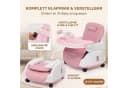 TWINKY Kinderklappstuhl Rosa 3-in-1 Hochstuhl mit Esstisch Bild 1