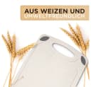 Exitoso Schneidebrett 2er-Set PP & Weizenstroh beige/weiß Bild 4