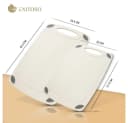 Exitoso Schneidebrett 2er-Set PP & Weizenstroh beige/weiß Bild 5