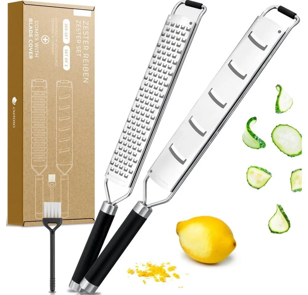Exitoso Zitronenreibe 2er-Set Edelstahl Zitruszester - Bild 2
